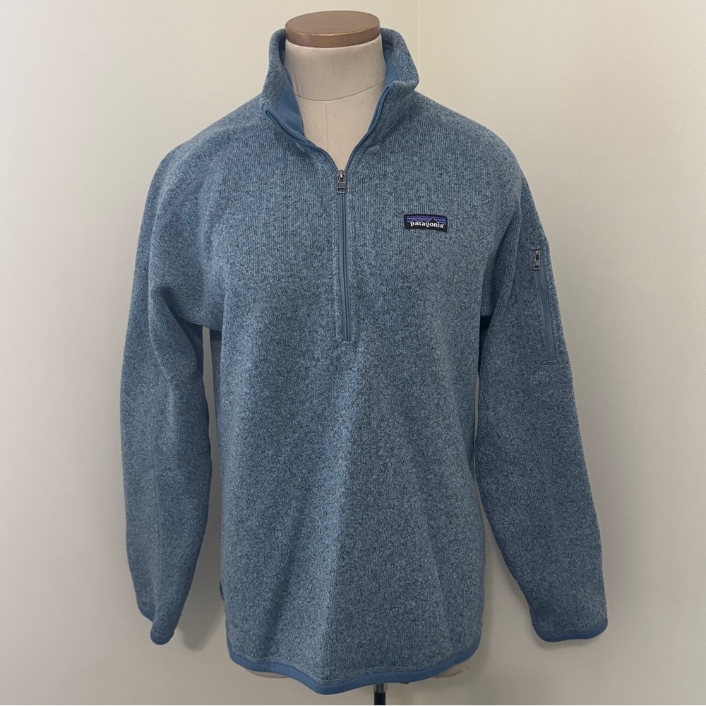 Patagonia Large Blue 1/4 Zip Better Sweater Fleece Pullover - Picture 2 of 7